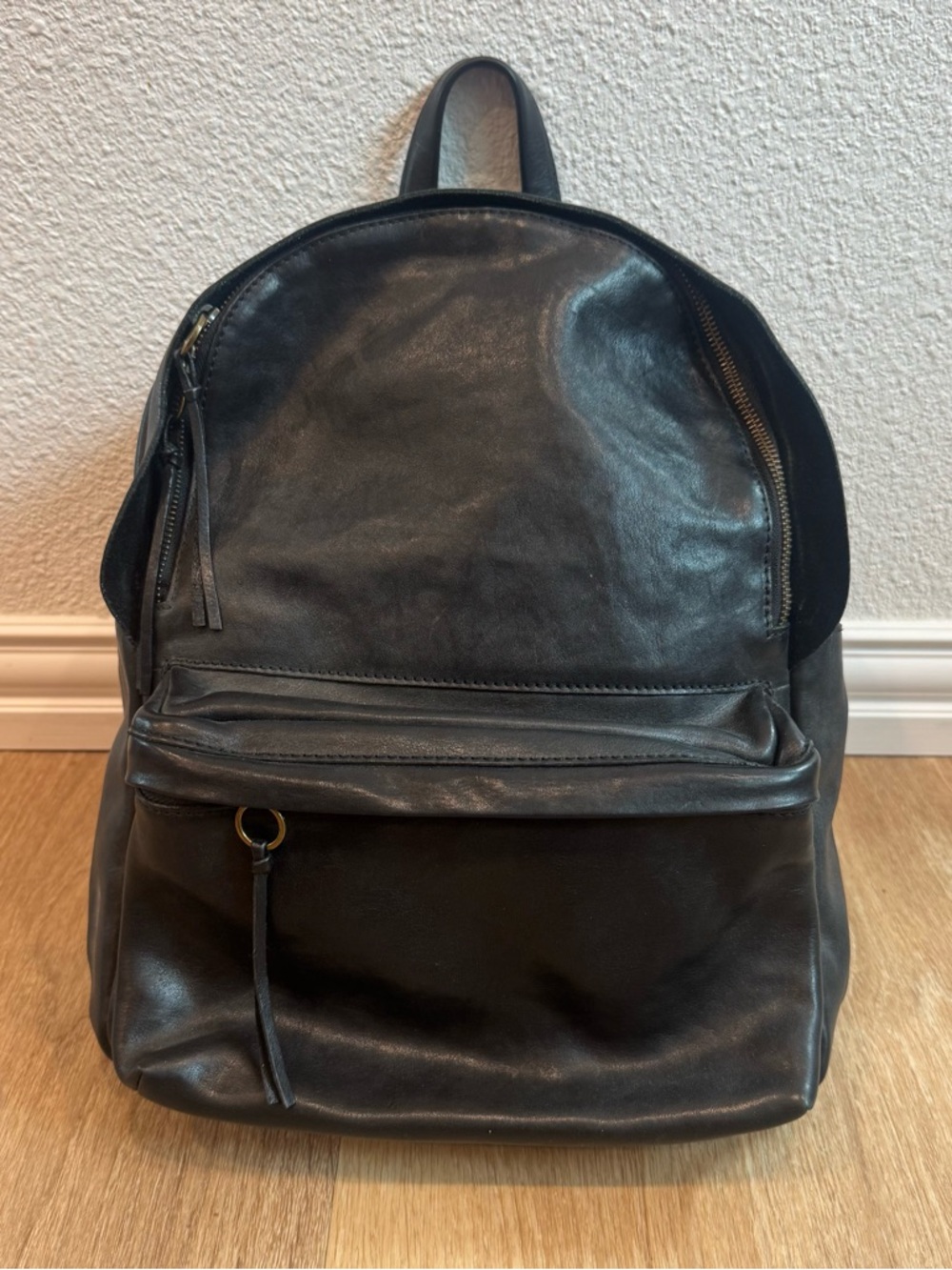 Women’s Black Leather Backpack - Classic Everyday Carry